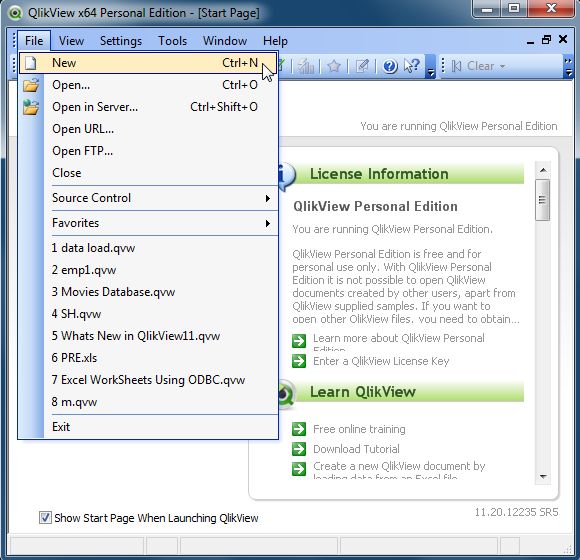 Creation Of PRJ Folder In QlikView Application